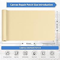 Vista 364 de KING MOUNTAIN Parche de reparación de lona de 9 x 11 pulgadas, 2 piezas, parche de tela impermeable autoadhesivo para sofás, tiendas de campaña