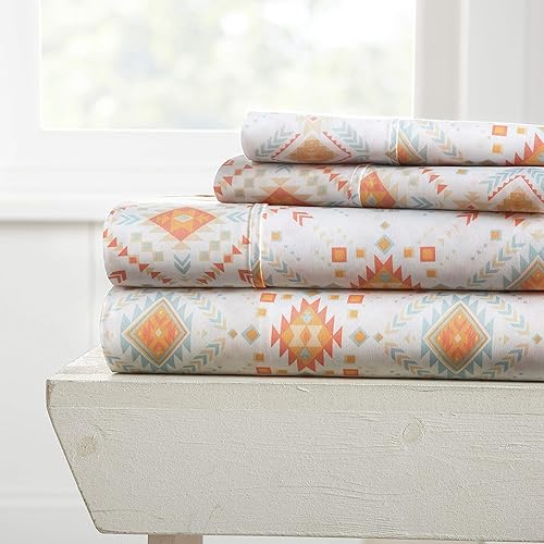 Miniatura 3 de Linen Market Juego de sábanas Queen de 4 piezas (flechas salvia). Duerme mejor que nunca con estas sábanas ultrasuaves y refrescantes para tu cama