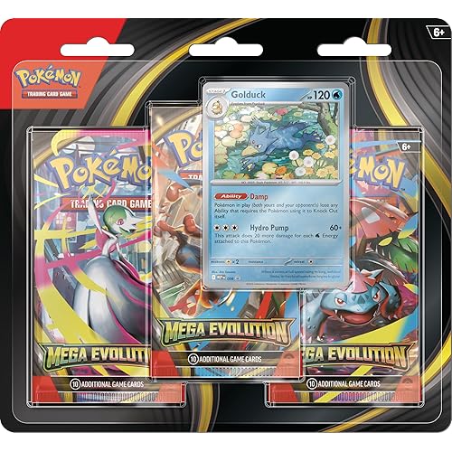 Pokemon TCG Mega Evolutions 1 Three Booster Blister