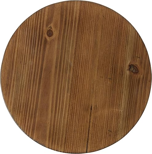 Miniatura 6 de Kate and Laurel Stratton - Mesa de pedestal rústica, 12 x 12 x 26 pulgadas, color caramelo rústico y negro, mesa de pedestal decorativa para áreas