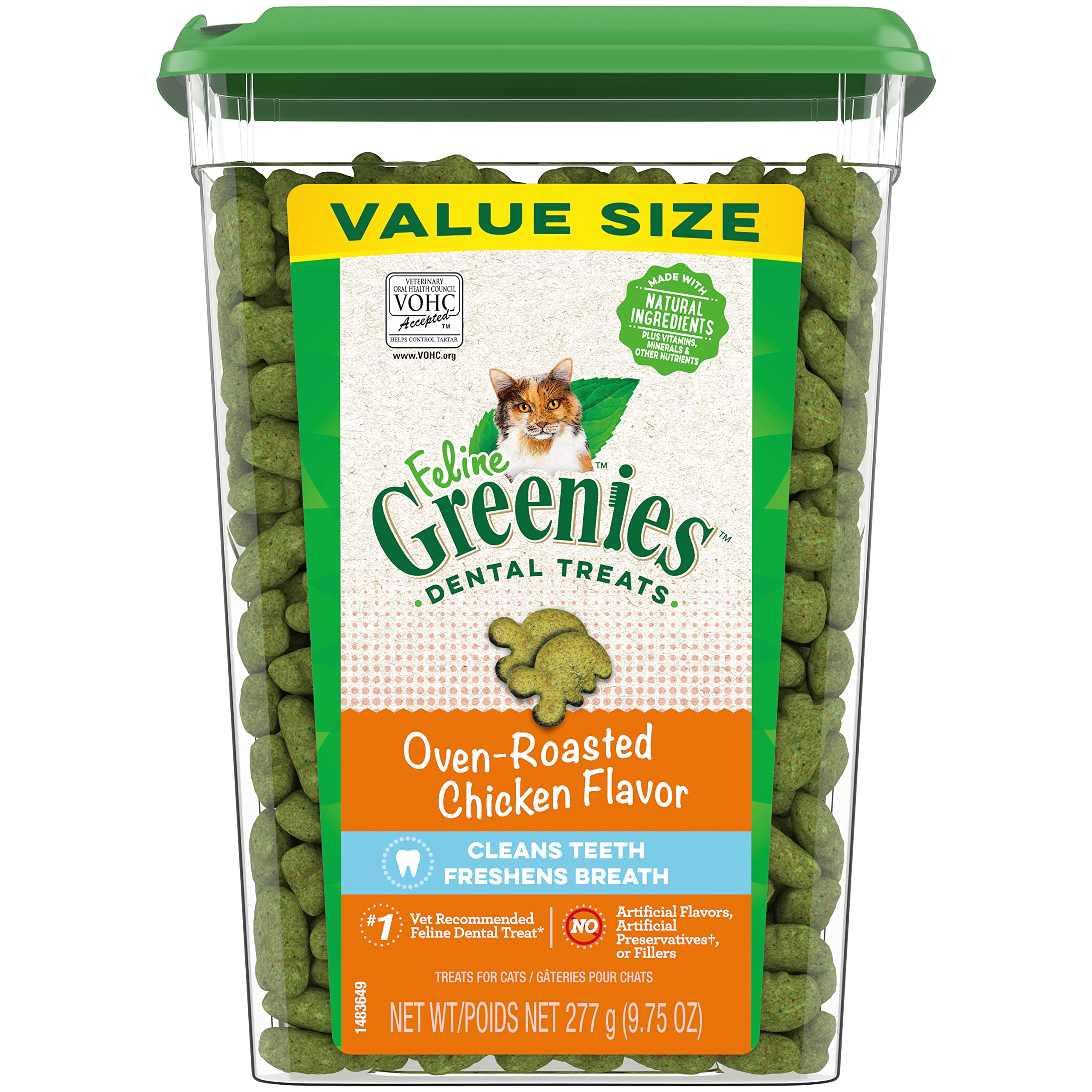 Buy FELINE GREENIES Adult Dental Cat Treats Oven Roasted Chicken