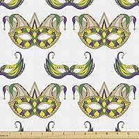 Vista 9 de Ambesonne The Yard - Tela de gato con temática de bosque, diseño de animales en barcos, diseño creativo náutico de vida silvestre, tela decorativa