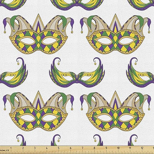 Miniatura 9 de Ambesonne The Yard - Tela de gato con temática de bosque, diseño de animales en barcos, diseño creativo náutico de vida silvestre, tela decorativa