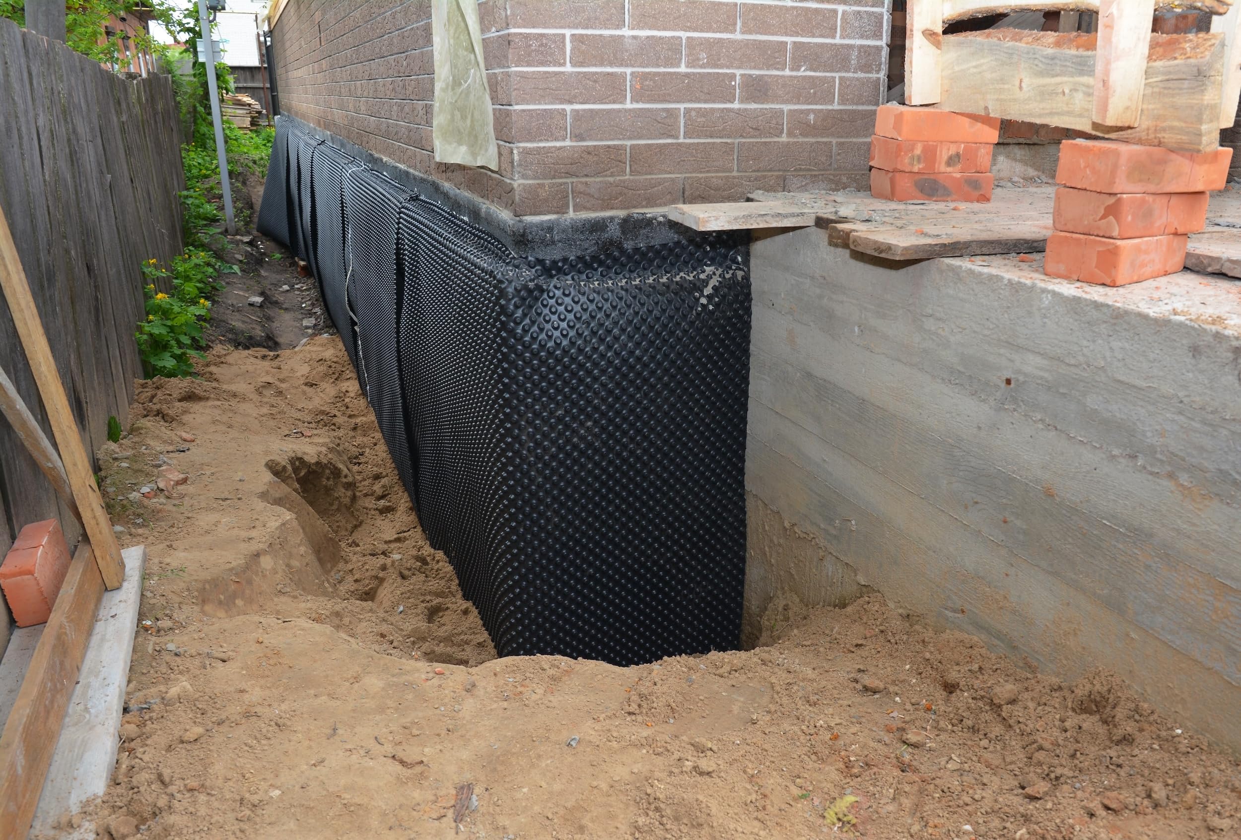 EINSIDE Membrana almohadillada de polietileno extruido, protección de revestimiento de cimientos, 2 x 20 metros | Protección de fundaciones