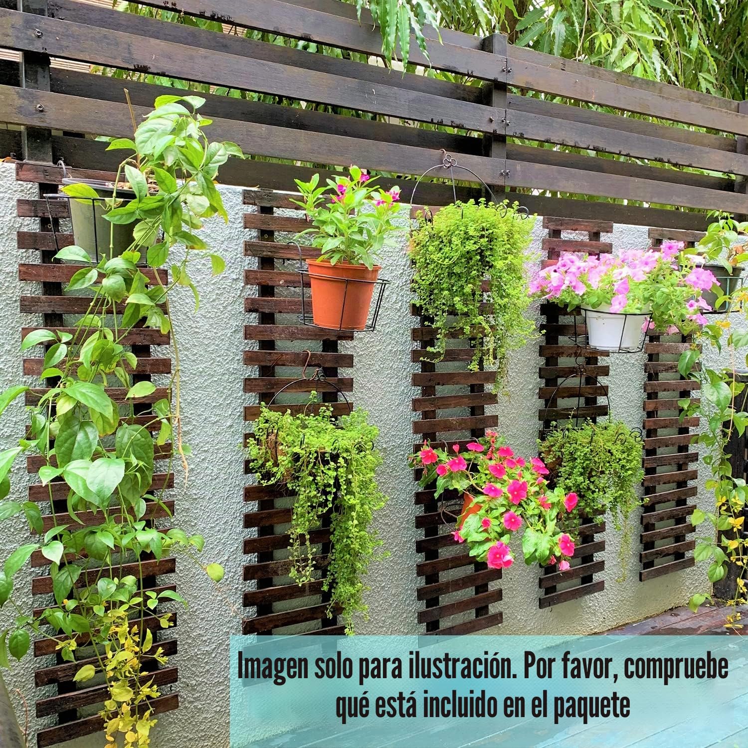 ShopLaLa Soporte de Pared para Plantas - Macetas Colgantes para Interiores y Exteriores