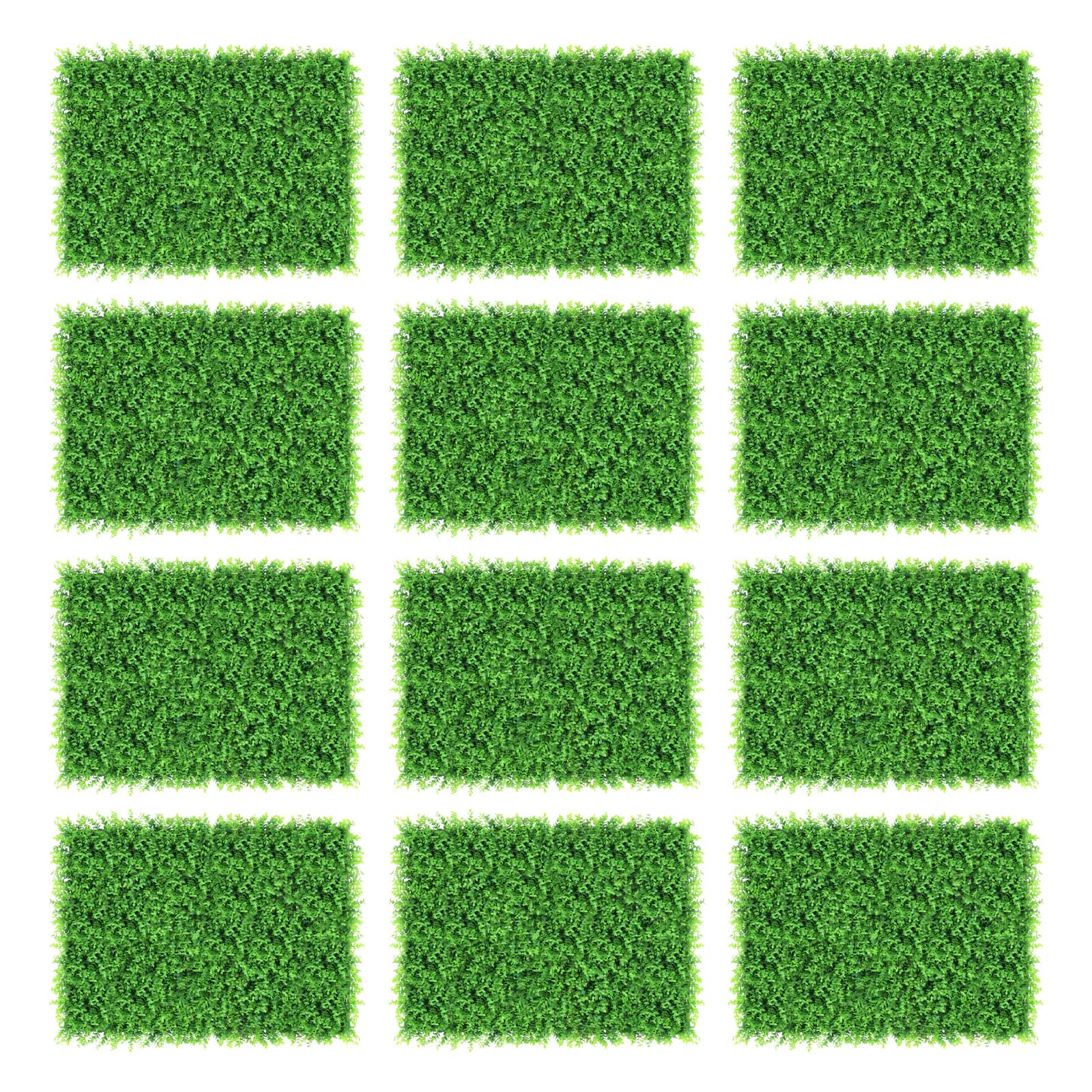 Décoration de plantes vertes artificielles 12 panneaux 60 x 40 cm jardin