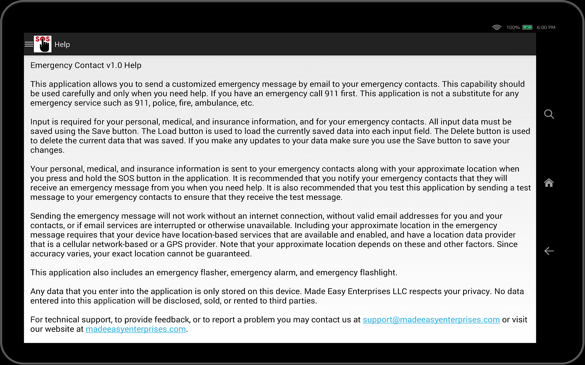 Emergency Contact - App on Amazon Appstore