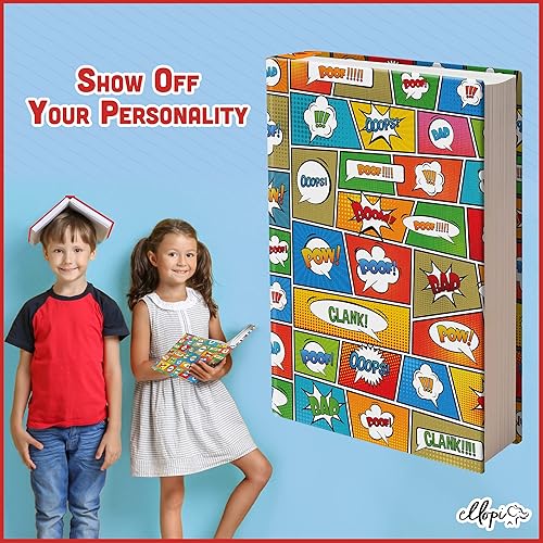 Miniatura 2 de Diseño divertido, funda de libro fácil de aplicar, 1 paquete. Chaqueta jumbo elástica que se adapta a la mayoría de libros de texto de tapa dura de