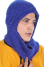 Sidhidata Textile Men's And Women's Unisex Wool Knitted Cap Muffler For Winter Wear Free Size (Muffler Cap)