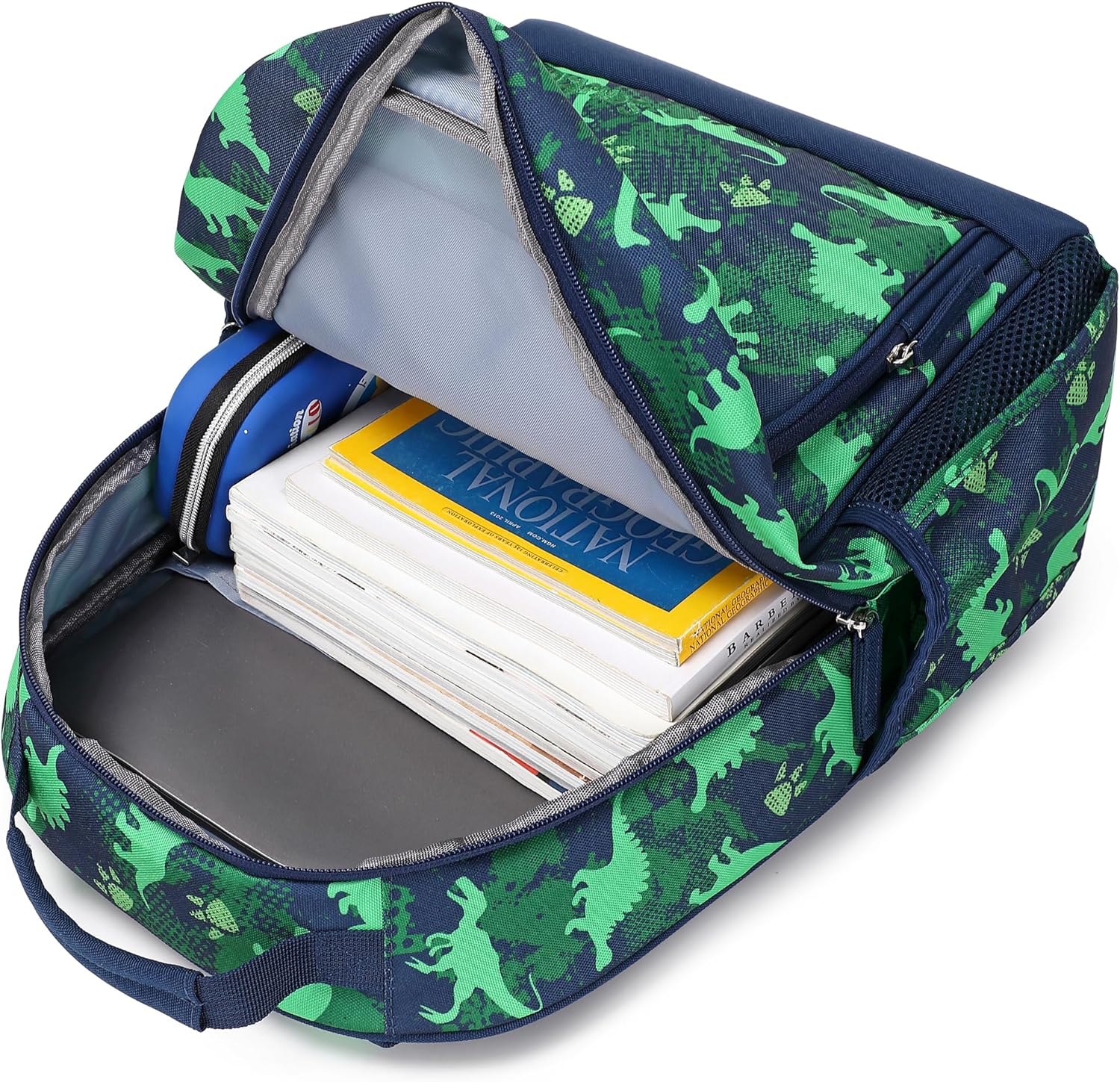 Cute Dinosaur Backpack for School Bookbag Kids Kindergarten Elementary Backpacks for Boys ages 6-8-10 (Green Dinosaur) - Image 6