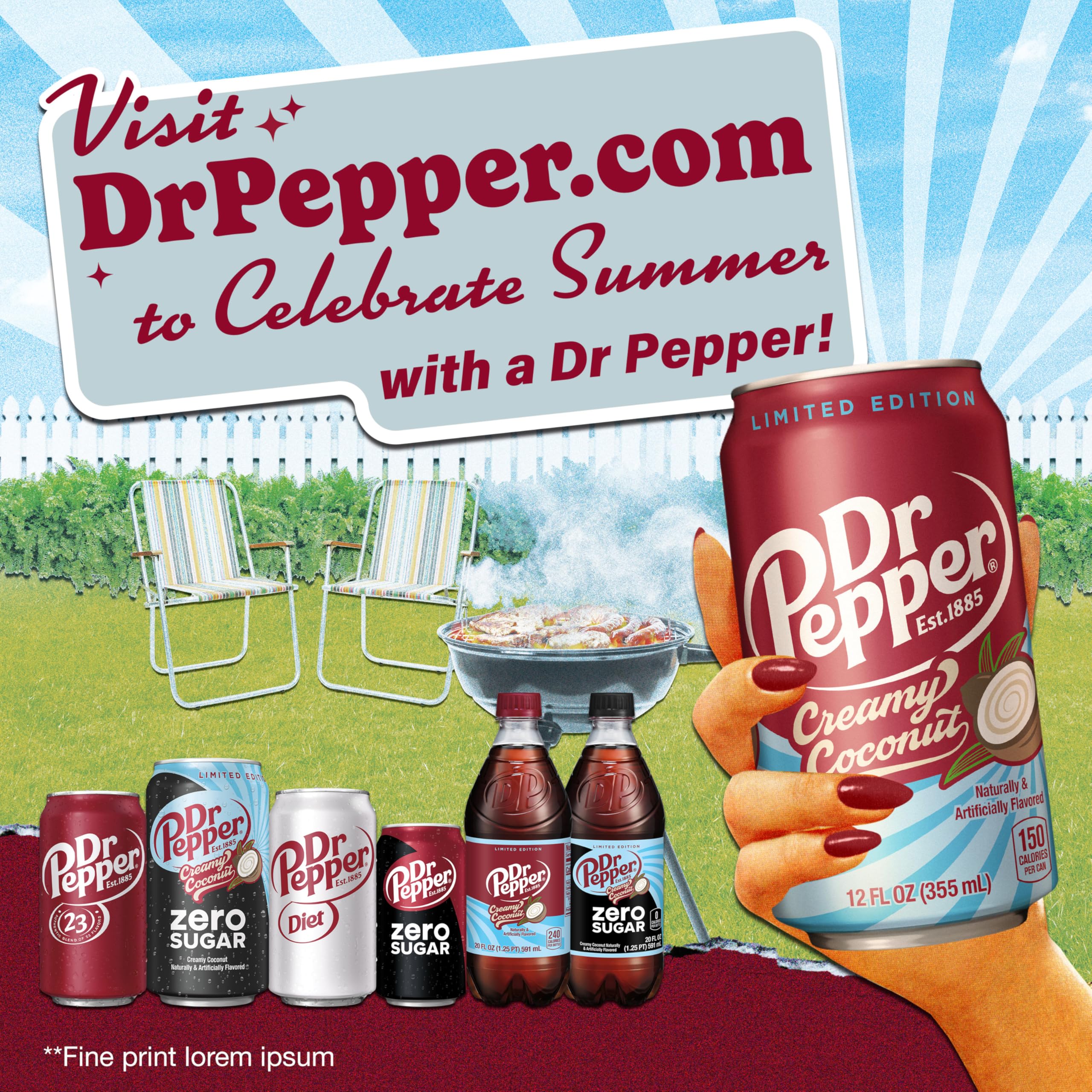 Dr Pepper Soda crémeux à la noix de coco, canettes de 355 ml, paquet de 12