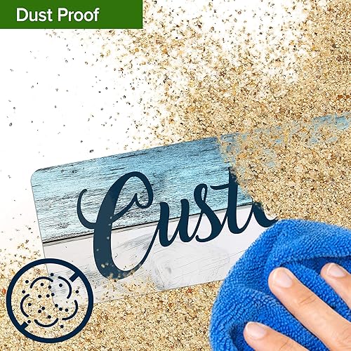 Miniatura 146 de My Sign Center - Letrero personalizado, 11 colores de fuente, 13 estilos de fuente, 4 opciones de agujero, 22 tamaños, 8 x 32 pulgadas, sin óxido,