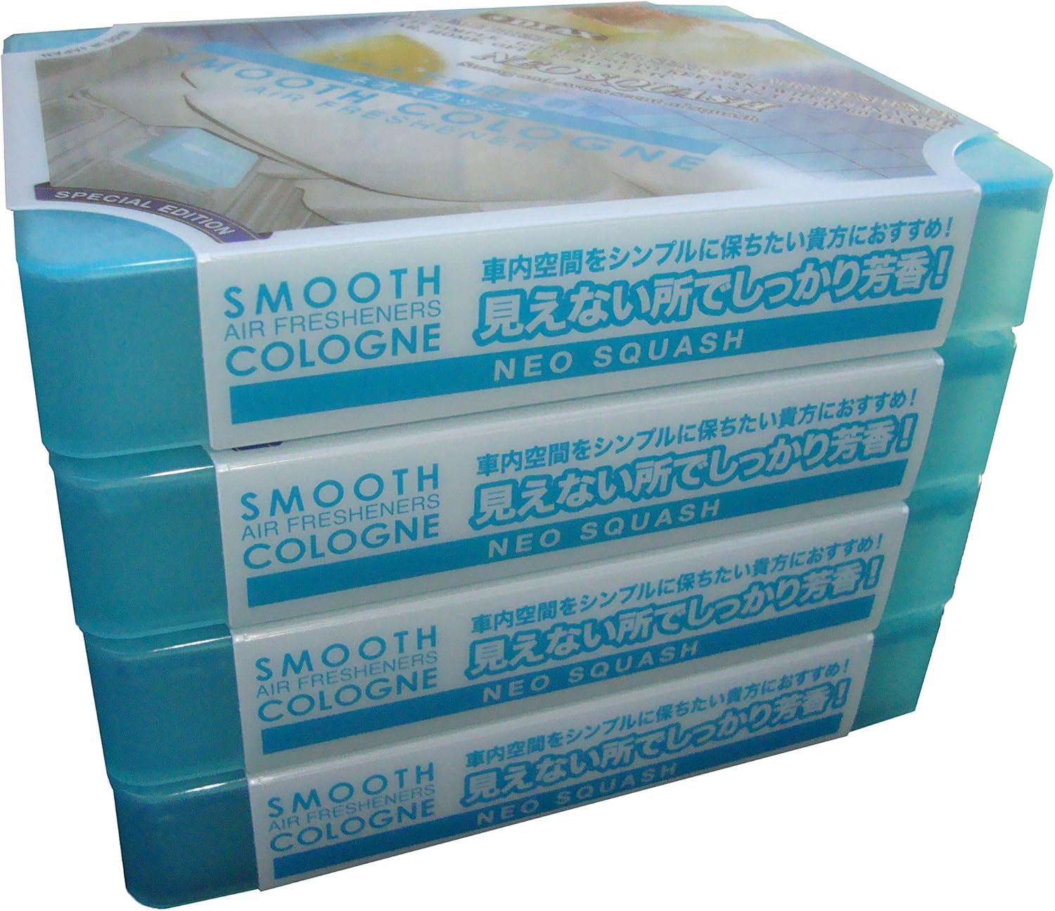 4-PACK Home/Office/Car/Auto Smooth Cologne Neo Squash Scent Air Freshener JDM Genuine Diax Japan