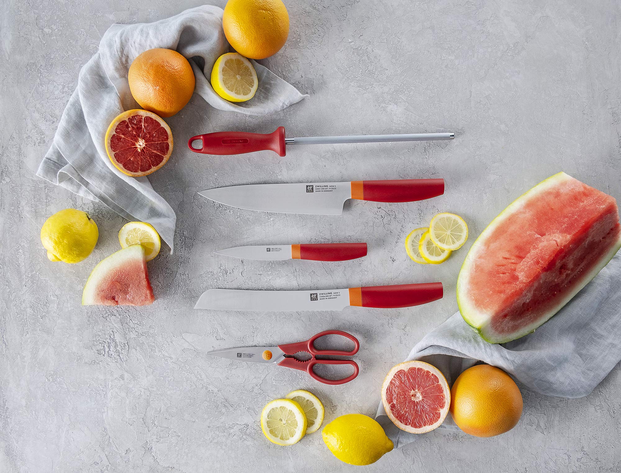 Amazon.com: ZWILLING Now S 6-pc Knife Block Set-Granada Orange