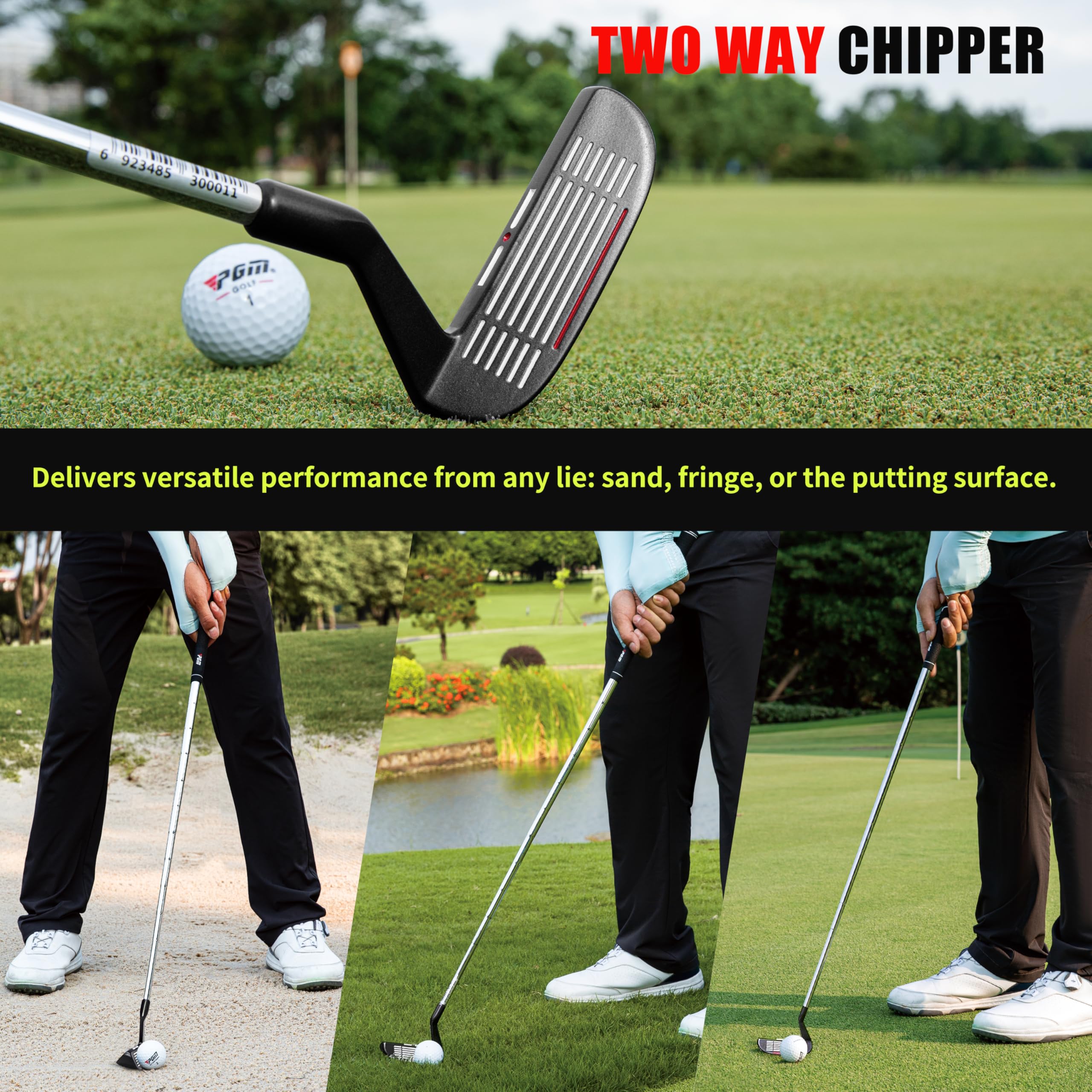 PGM Golfschläger Zwei-Wege-Chipper 36° für Rechts- und Linkshänder, Dual-Sided Chipper Putter Short Game Improvement Wedge für Männer und Frauen