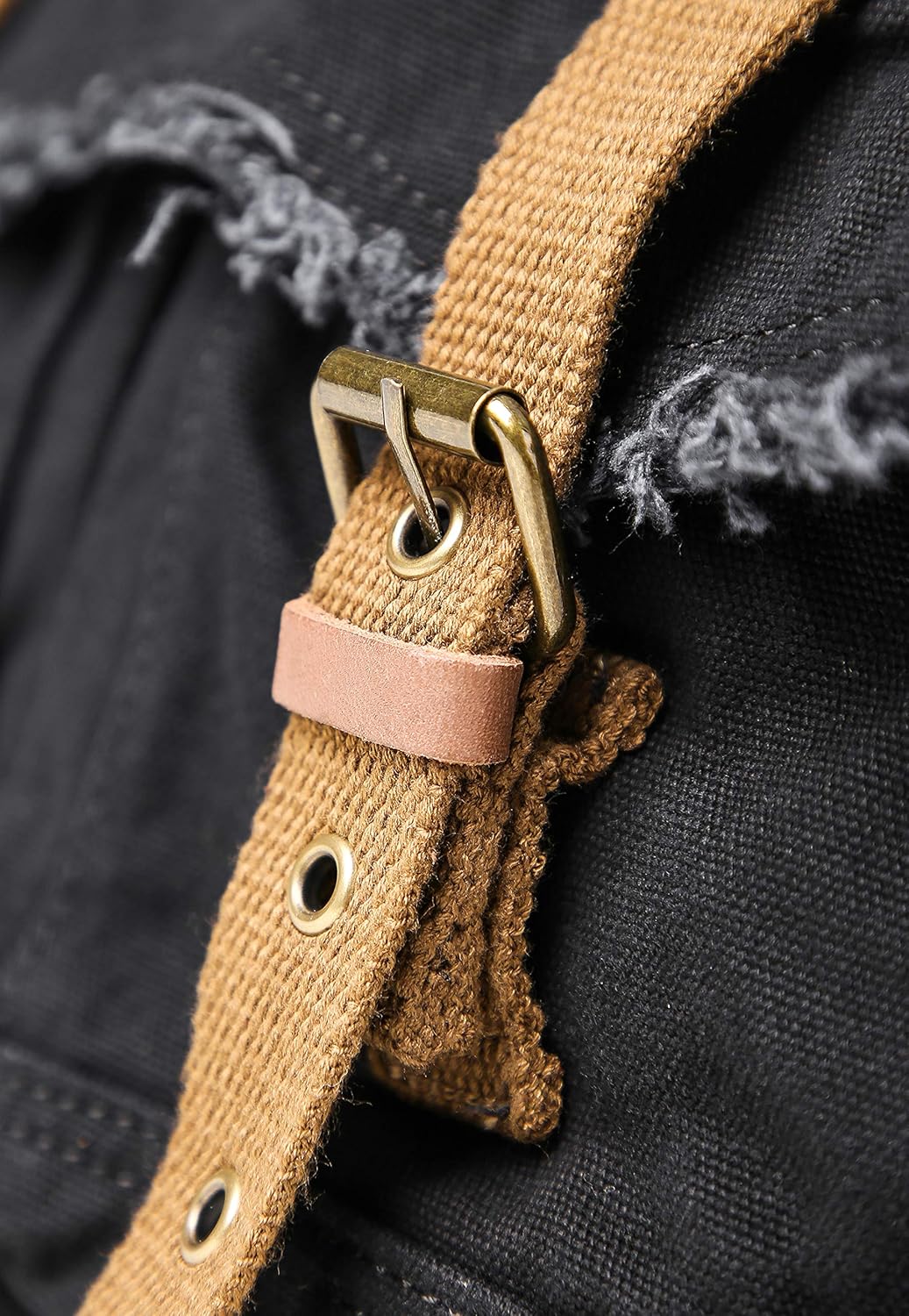 GOOTIUM Canvas Messenger Bag - Vintage Shoulder Bag Frayed Style Boho Purse - Image 2