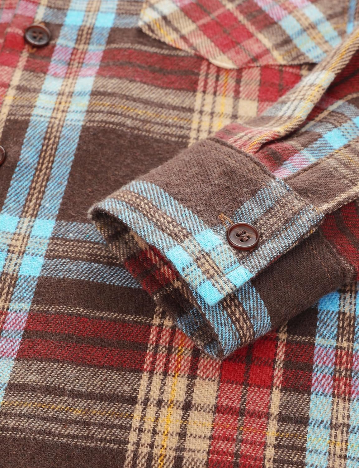 JOGAL Boys Plaid Shirt Long Sleeve Kids Button Down Shirts with Pocket for 6-14 Years - Image 5