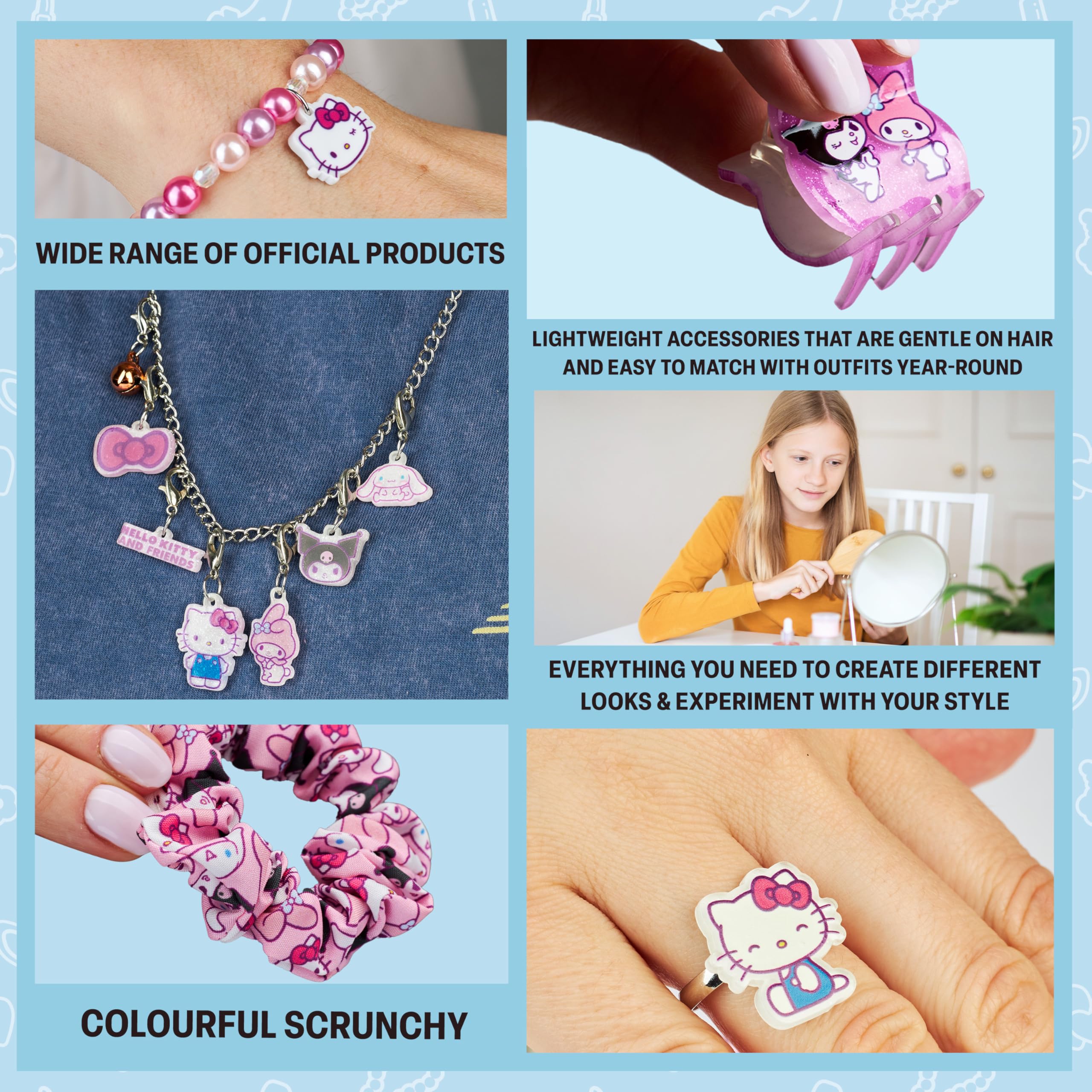 Hello Kitty Sanrio Advent Calendar 2025 Girls, Hair Accessories & Jewellery Christmas Countdown, Hair Clips Scrunchies - Image 3