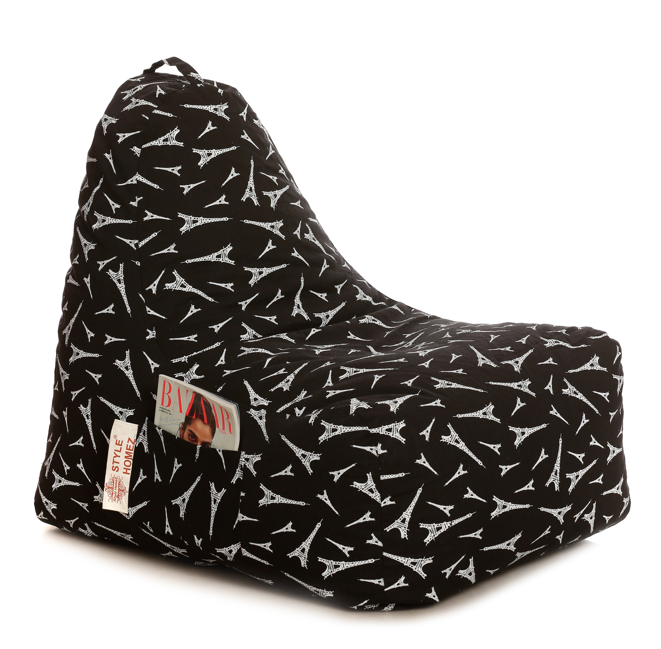 Style Homez Hackey Cotton Canvas Abstract Printed Bean Bag XXL Cover Only