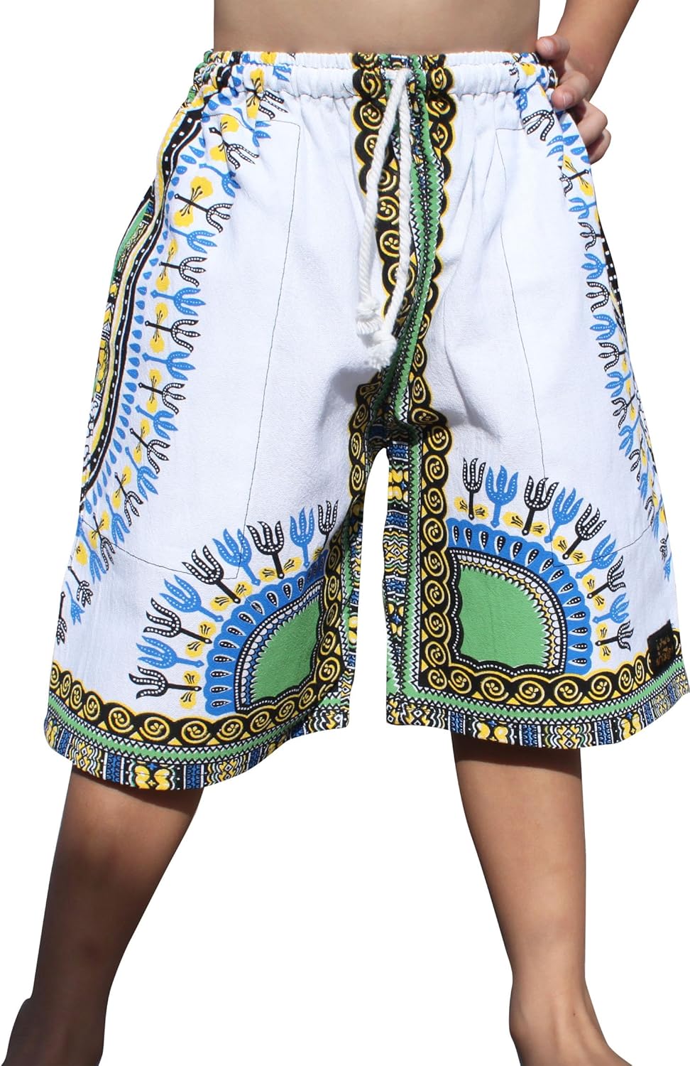 RaanPahMuang Branded Childs Dashiki Pants Pocket Baggy Muang Cotton Shorts