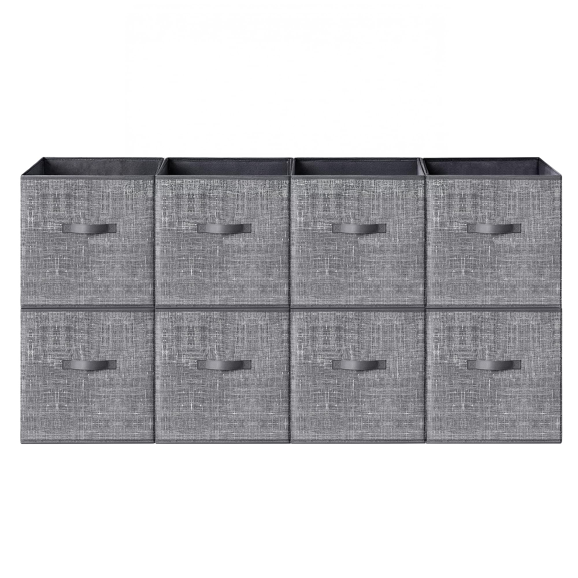 SONGMICS HOME set of 8 foldable gray storage cubes