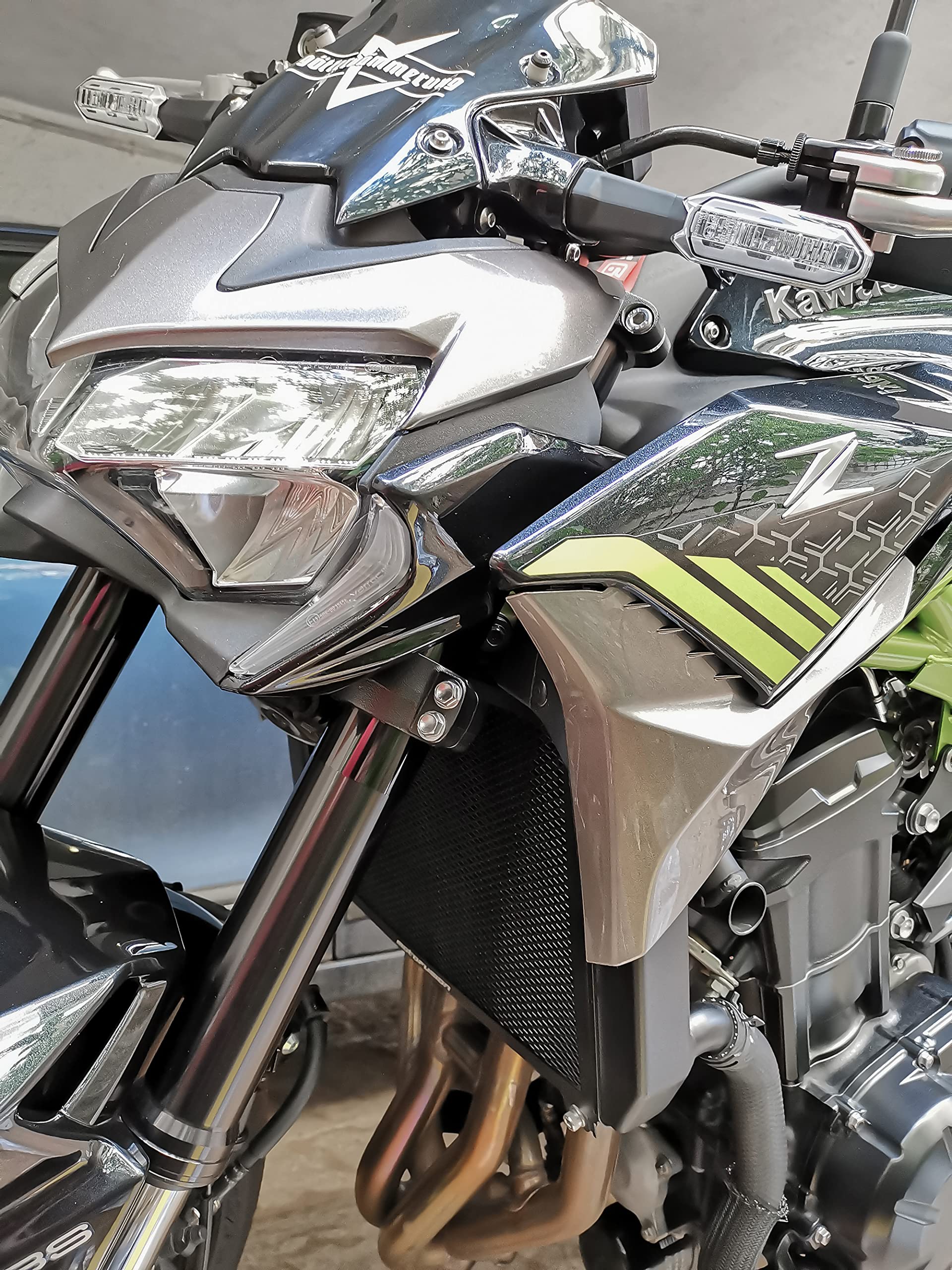 Motorfiets Radiator Grille Guard Beschermhoes Voor Kawasaki Z900 2017 Motorfiets Radiator Grille Guard Beschermhoes Voor Kawasaki Z900 2017