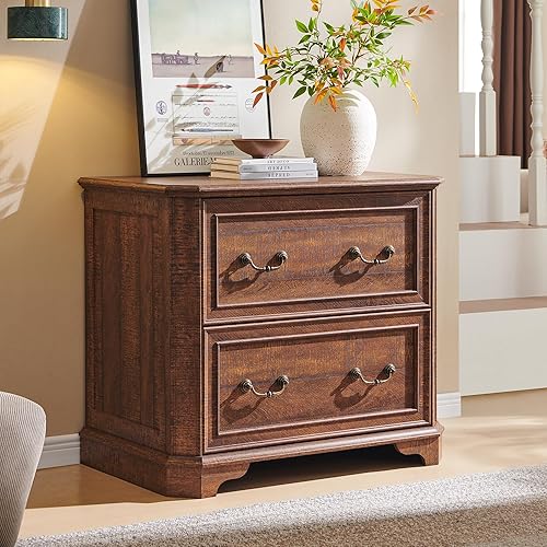 34" Farmhouse Lateral File Cabinet for Home Office, Large 2-Drawer
