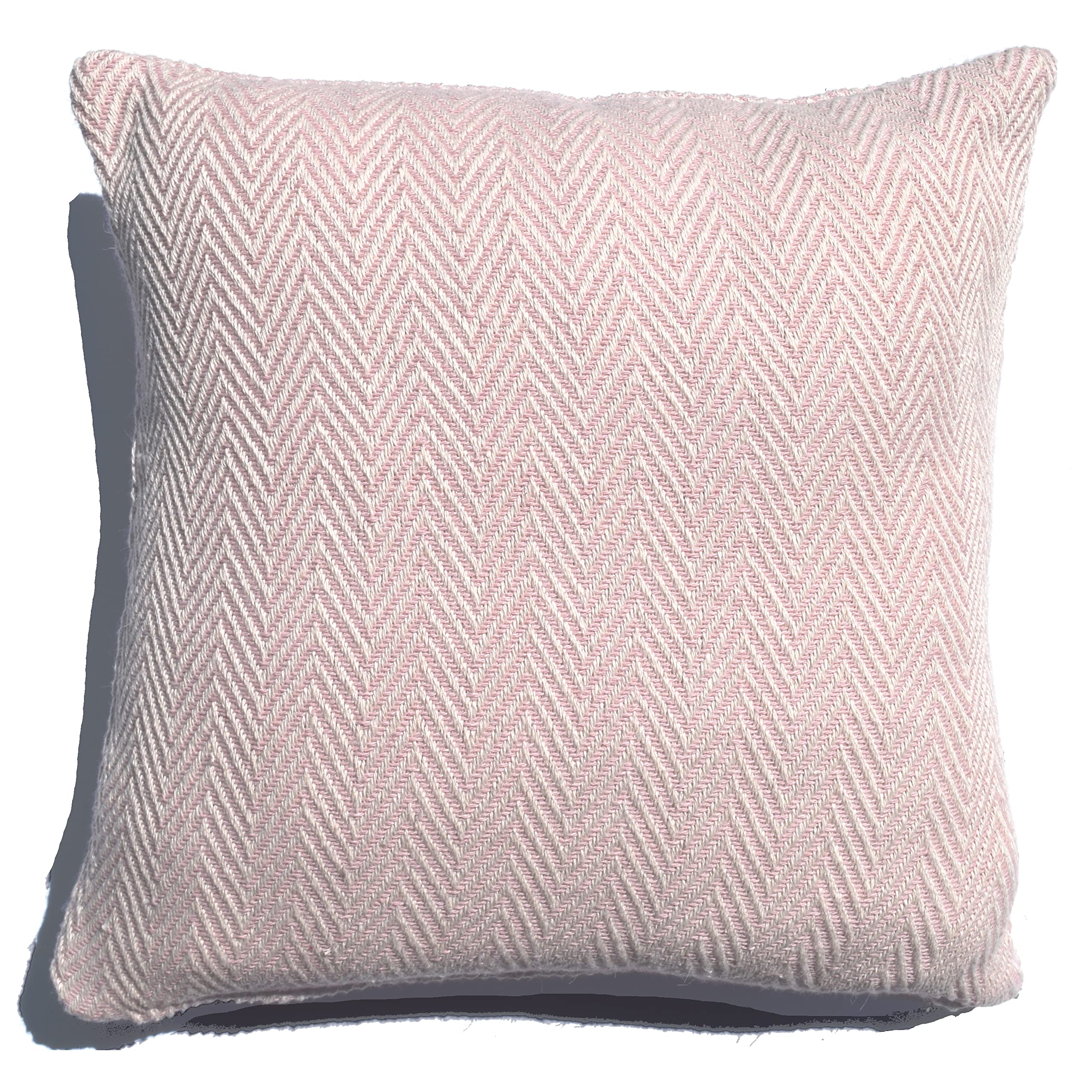 Stylemybedroom Blush 100% Cotton Herringbone Design Sofa Bed Settee Throw Blanket Or Cushions (, Cushion Cover)