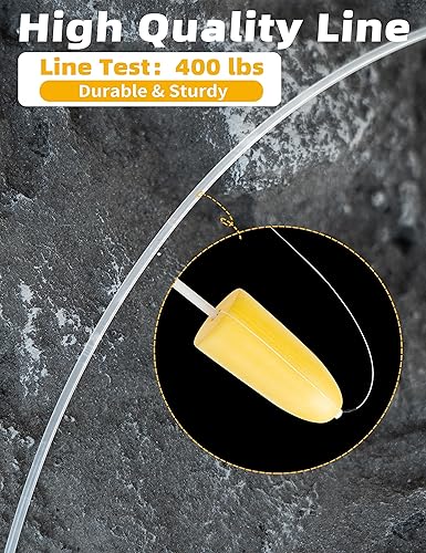 Miniatura 5 de BLUEWING Boya de pez espada boya de caída profunda, boya de atún, boya de tiburón, 1 unidad, bandera flotante de boya con clip de línea larga para