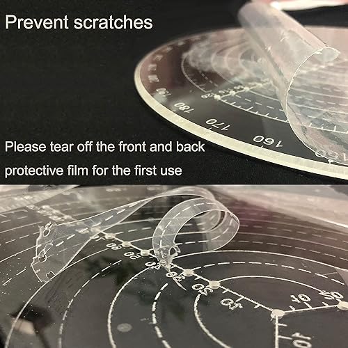 Miniatura 4 de 11.811 in de diámetro, 12 pulgadas de diámetro, buscador central redondo más grande, brújula, círculos de dibujo, tornos y torneros de madera, ideal