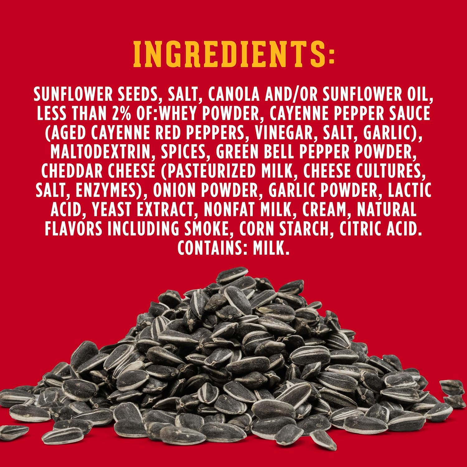 DAVID Roasted and Salted Spicy Queso Jumbo Sunflower Seeds, Keto Friendly, 5.25 oz, 12 Pack