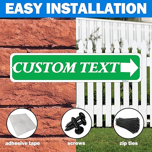 Miniatura 8 de Letreros personalizados con flecha de 12 x 8 pulgadas, letrero de flecha de metal personalizado para exteriores, letrero de flecha personalizado