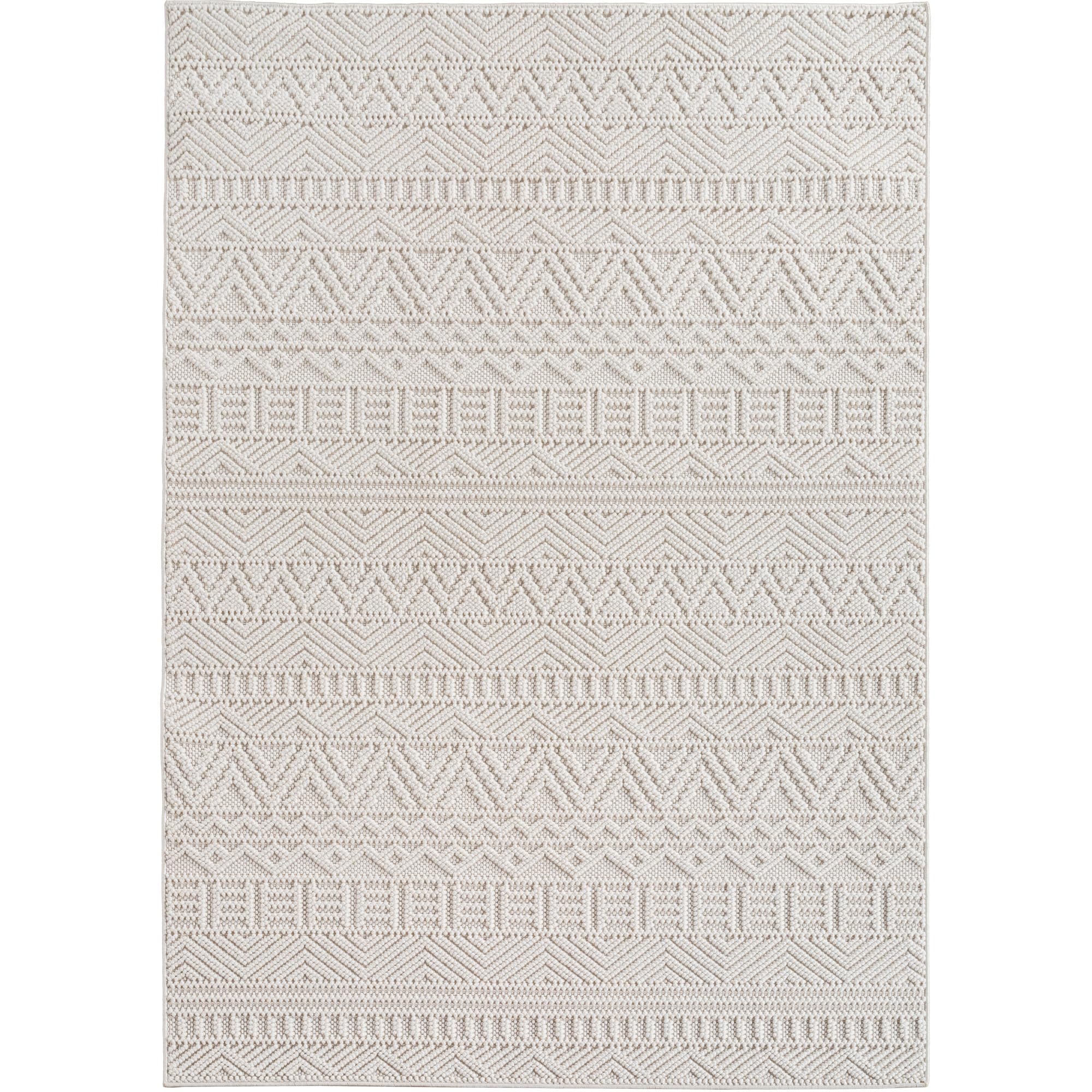 Carpetsale24 Teppich 200x290 cm Creme Vintage Design Bouclé Schlingenflor Skandi Stil Modern Weich Strapazierfähig Pflegeleicht großer Teppich für Wohnzimmer Esszimmer Schlafzimmer