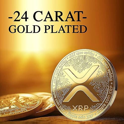 Vista 18 de Bitcoin físico chapado en oro de 24 quilates. Un verdadero artículo de coleccionista con funda protectora