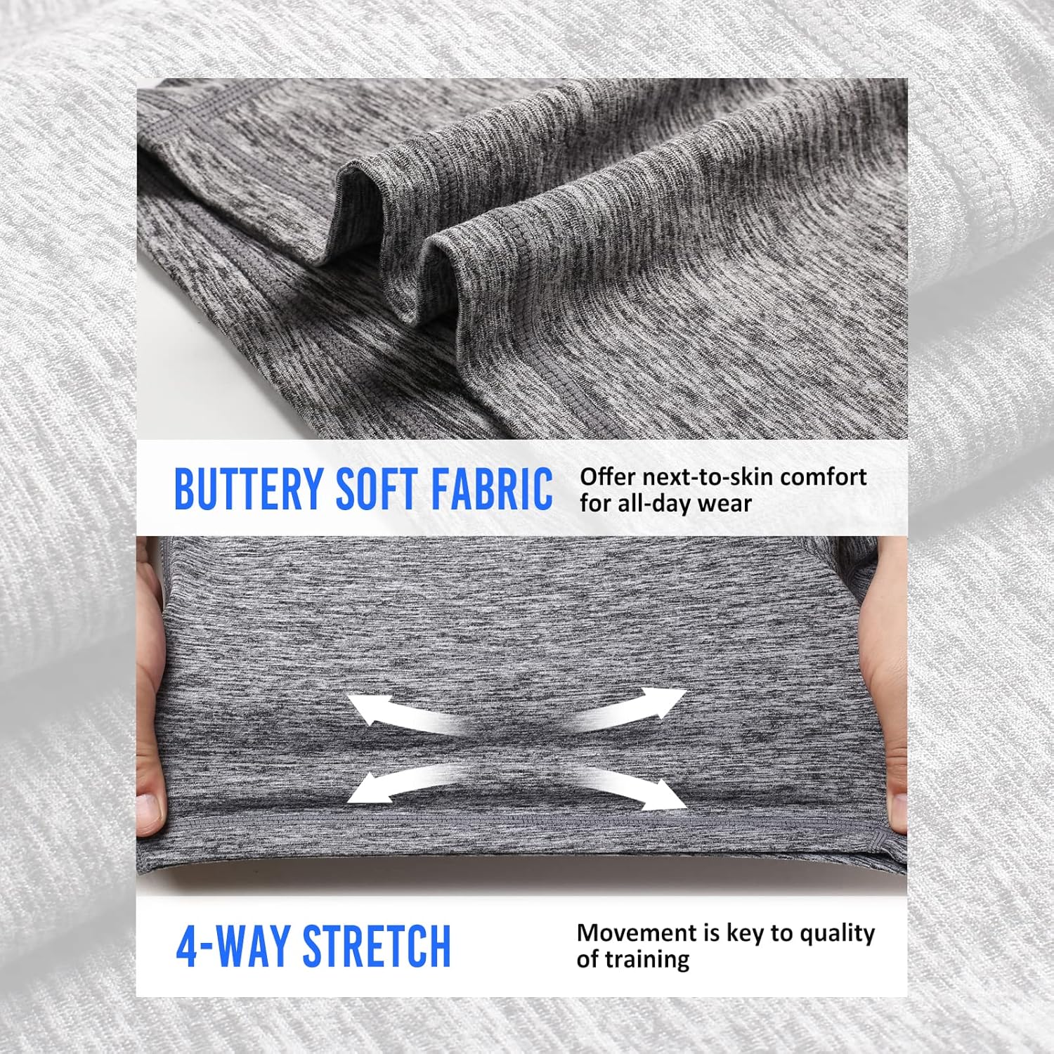 maamgic Mens Workout Shorts 5" Short Shorts Soft Stretch Running Gym Athletic Shorts with Zip Pockets - Image 3