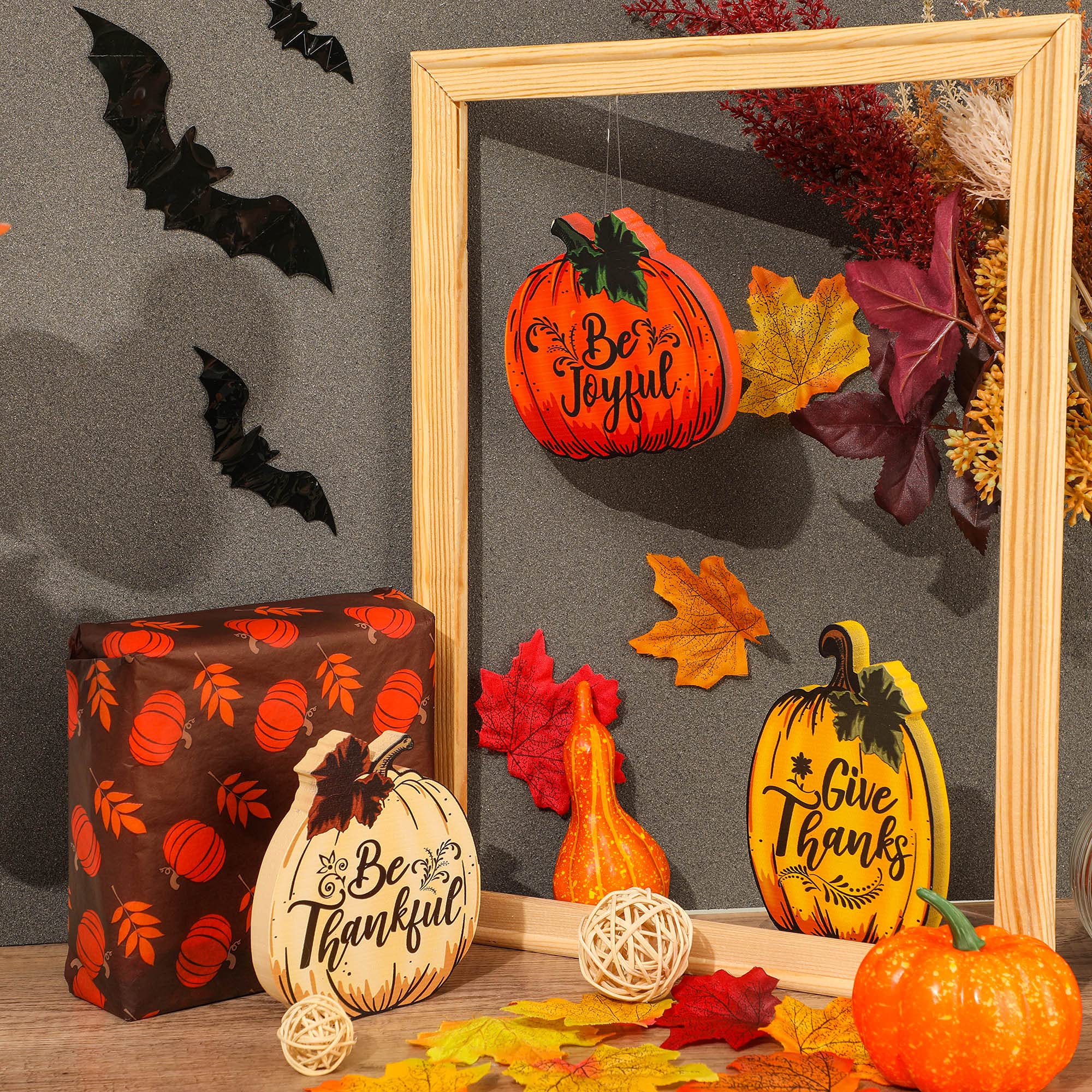 2 Pcs Décorations D'Automne, Centres De Table Pour L'Automne