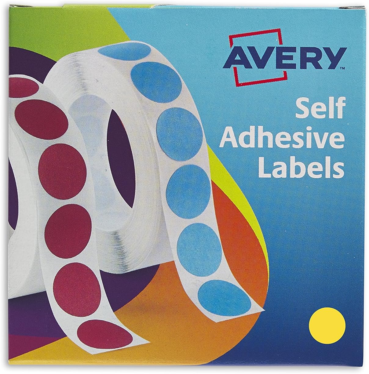 24-508 Dot Circle Label Dispenser (19 mm Dia, 1120 Labels) - Yellow