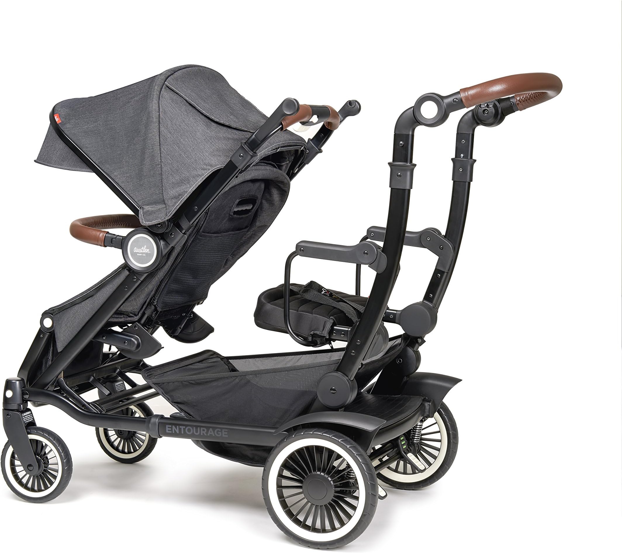 Austlen Entourage 2.0 Sit and Stand Stroller in Black (Also Available in Navy)