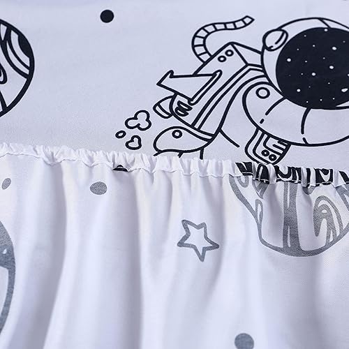 Miniatura 7 de MAG Juego de sábanas espaciales de 3 piezas tamaño matrimonial, con base blanca, microfibra súper suave, para niños, adolescentes, niños y amantes