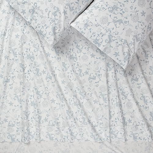 Miniatura 2 de Chanasya Juego de sábanas individuales de 4 piezas con estampado floral de alta calidad, 1 sábana encimera, 1 sábana bajera y 1 funda de almohada,