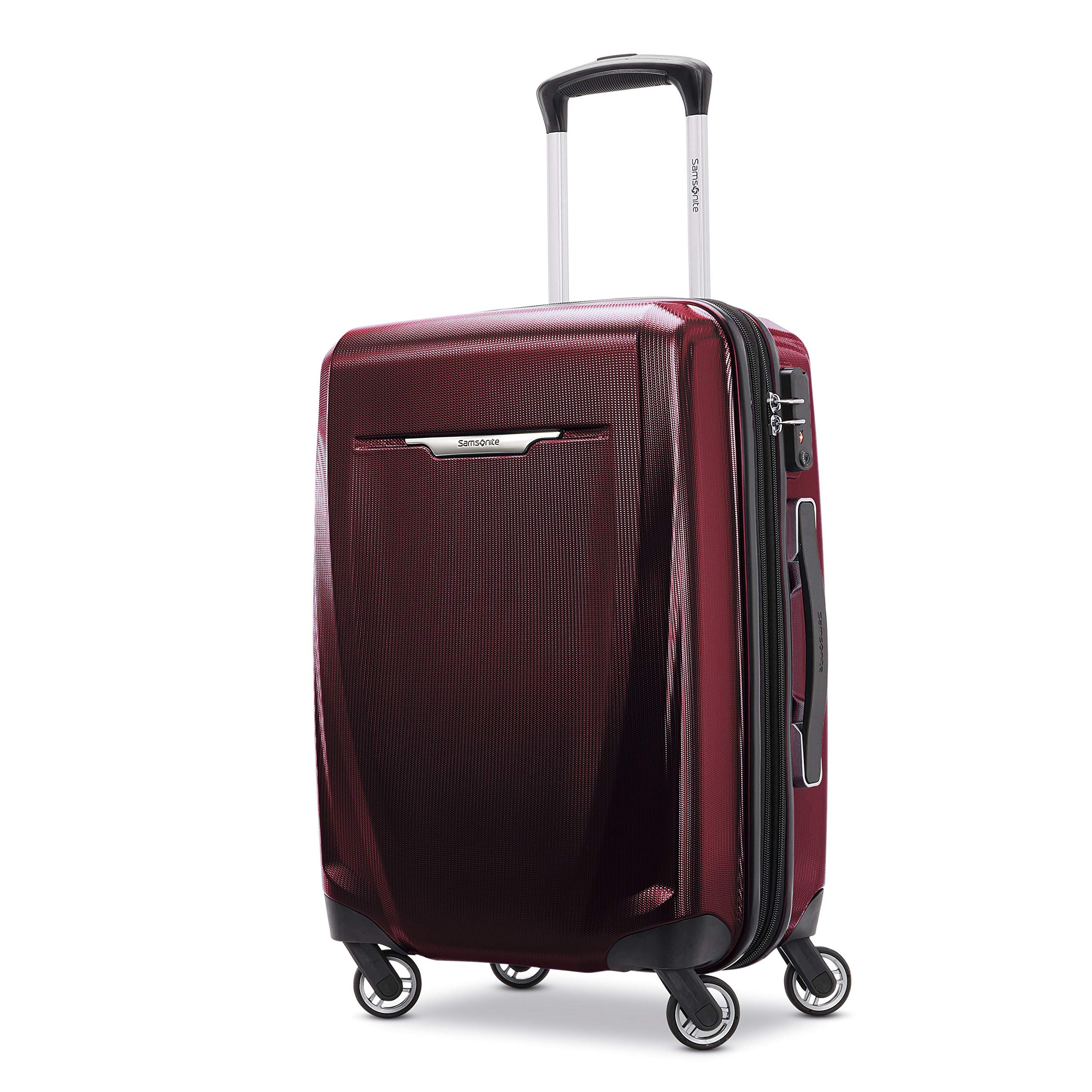 Samsonite Winfield 3 DLX Hardside Expandable Luggage with Spinners, Burgundy, CarryOn 20