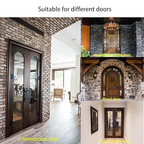 Miniatura 8 de TOGU Paquete de 2 extensiones de palanca de bloqueo de perno empotrado de 6, 8, 10, 12 pulgadas, cerradura de puerta de seguridad oculta para