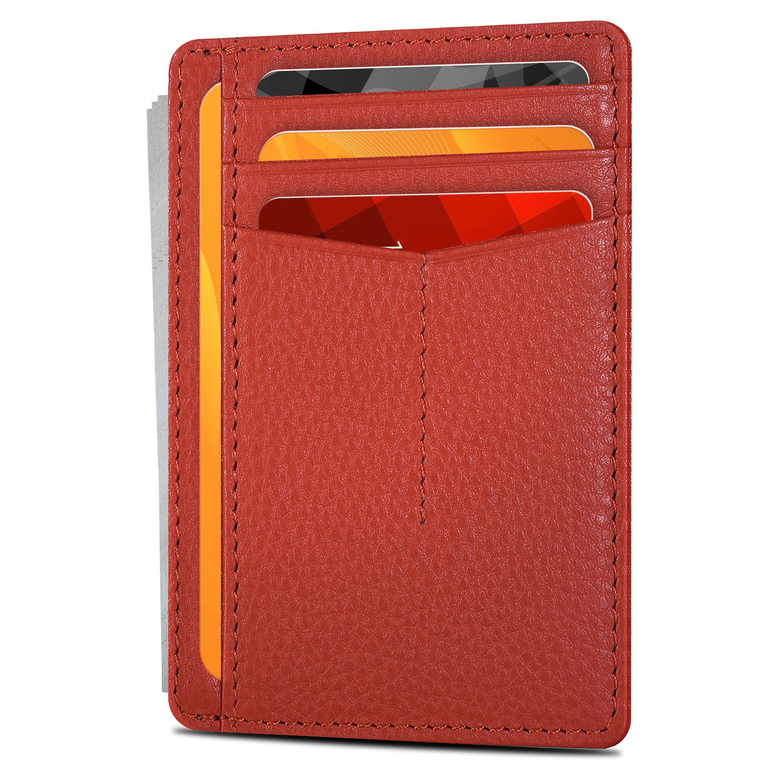 Oak Leathers Leather Slim Minimalist Wallet for Men & Women RFID Front Pocket Leather Card Holder Wallets (