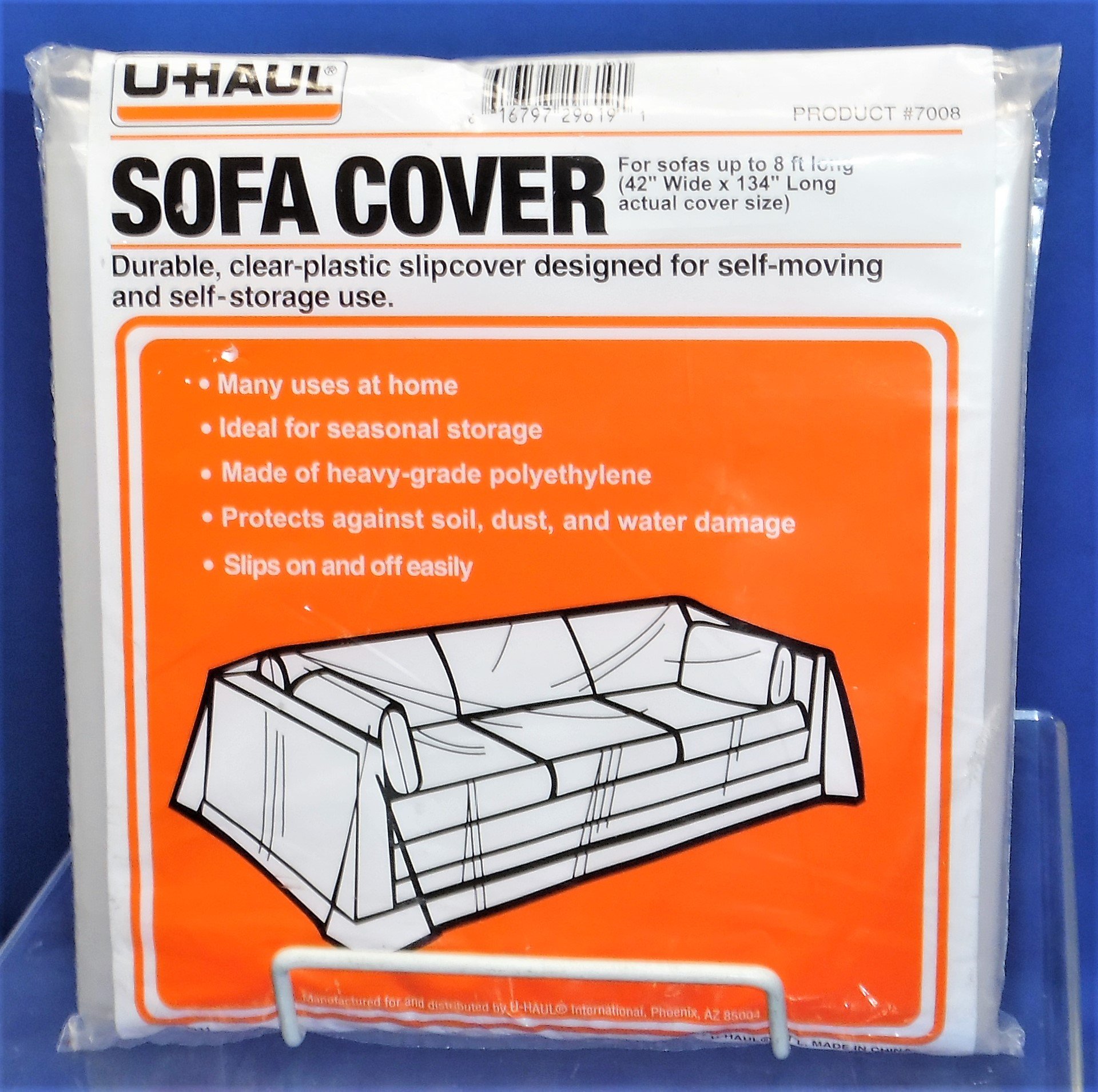 U Haul Moving Storage Sofa Cover Fits Sofas Up To 8 Long Water Resistant Plastic Sheet Couch Protection 134 X 42 Amazon Sg Home