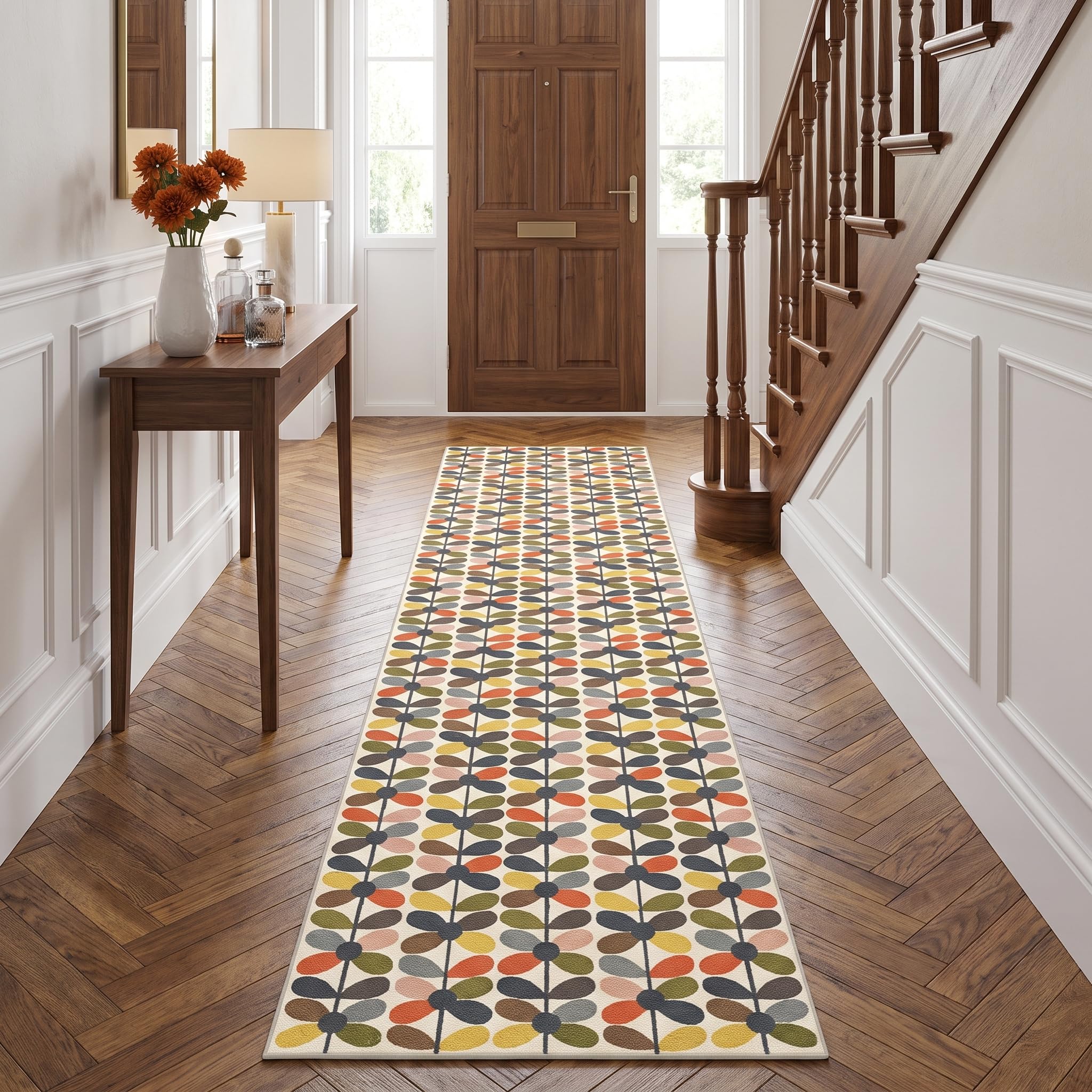 Decoranddecor Modern Washable Hallway Runner Rug 60x240cm Non-Slip