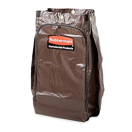 Rubbermaid Commercial Products FG619300BRN Housekeeping Cart, Replacement Vinyl Bag