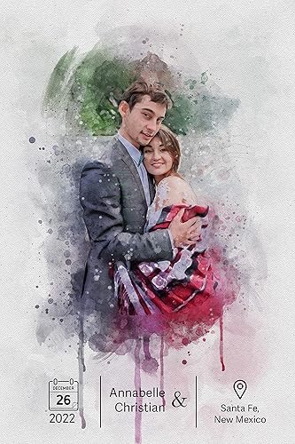 Awesometik Nuestro lugar especial Ilustración de acuarela personalizada donde nos conocimos ubicación Diseño de acuarela Recuerdo festivo favorito