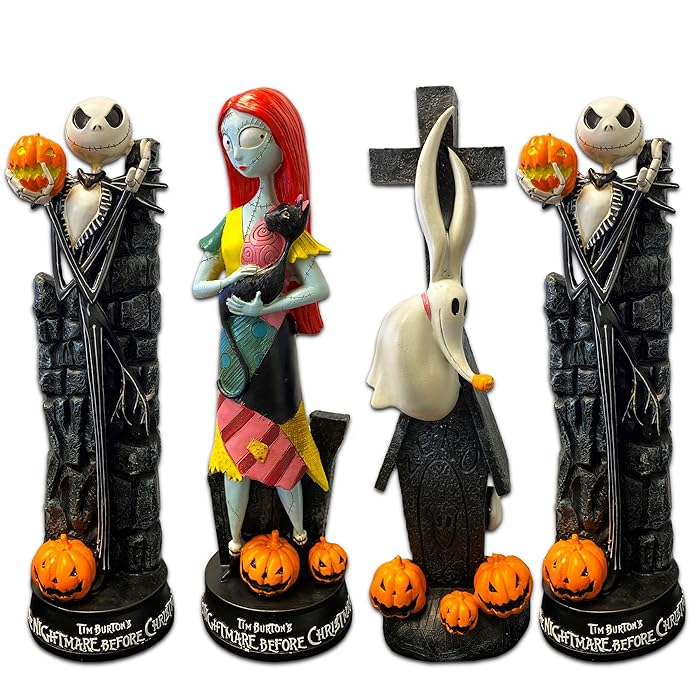 Buy Nightmare Before Christmas Figurines Set 4 Pack Statues Featuring