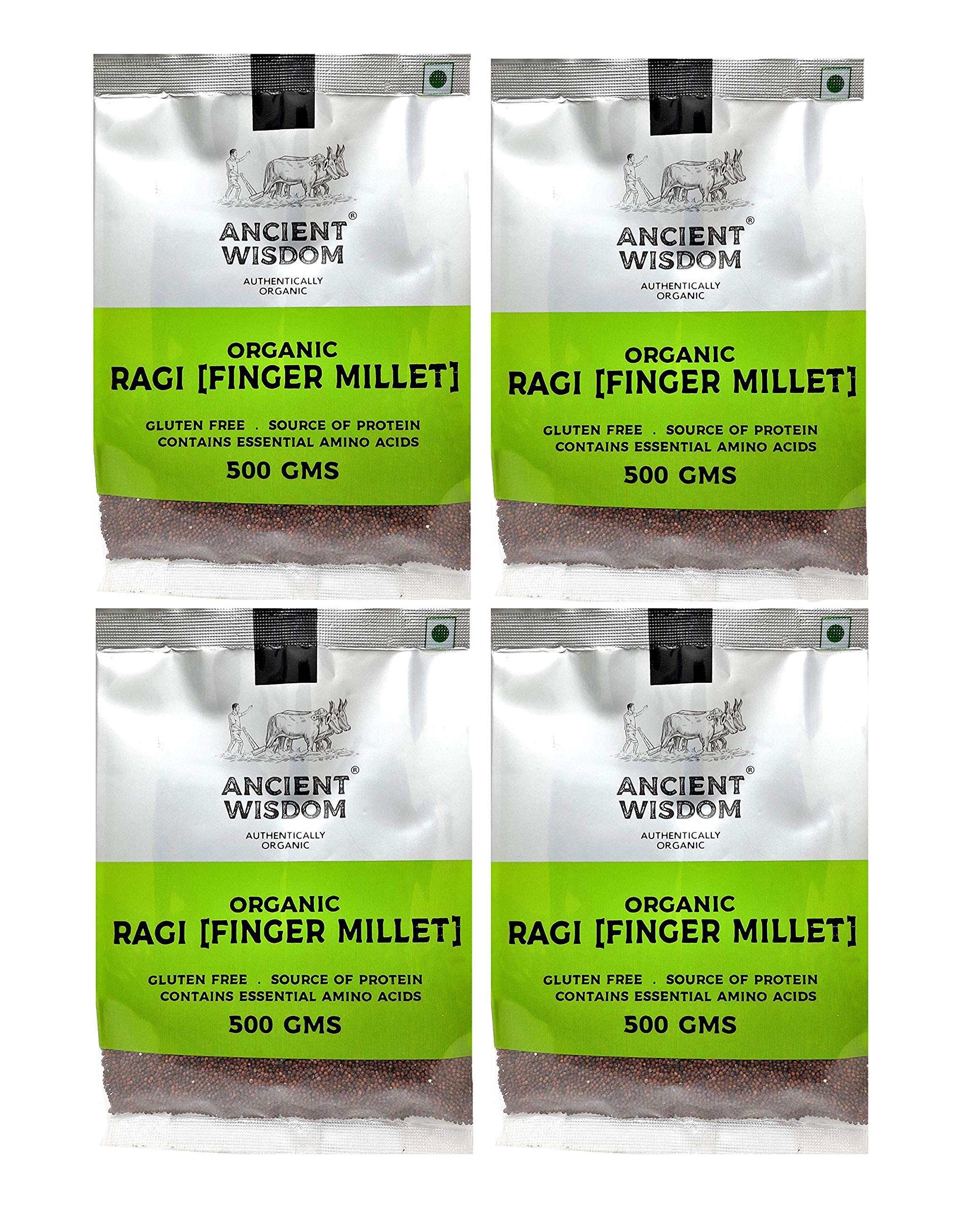Ancient Wisdom Organic Ragi Grain - Finger Millet | Pure | Unrefined| Chemical-Free (500 Grams X 4 packs) 2 Kilograms (B082YX3LV8) Amazon Price History, Amazon Price Tracker