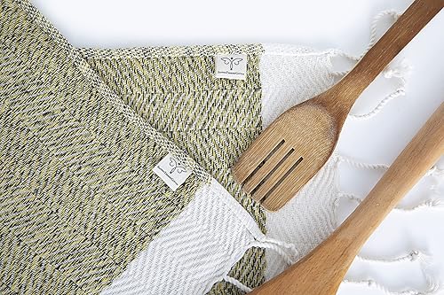 Miniatura 40 de SMYRNA TURKISH COTTON Herringbone Series - Juego de 6 paños de cocina lavables a máquina, ultra suaves, absorbentes, prelavados y de secado rápido